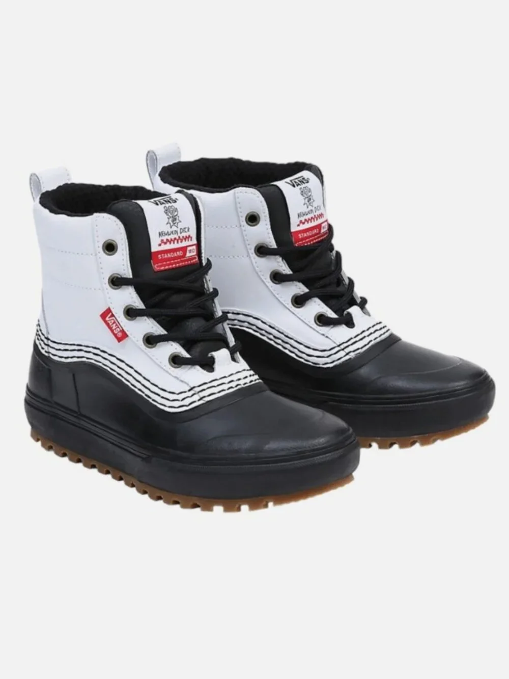 VANS x Kennedi Deck Standard Mid Snow Boot Shoes White / Black Size 8.5 W 7 M